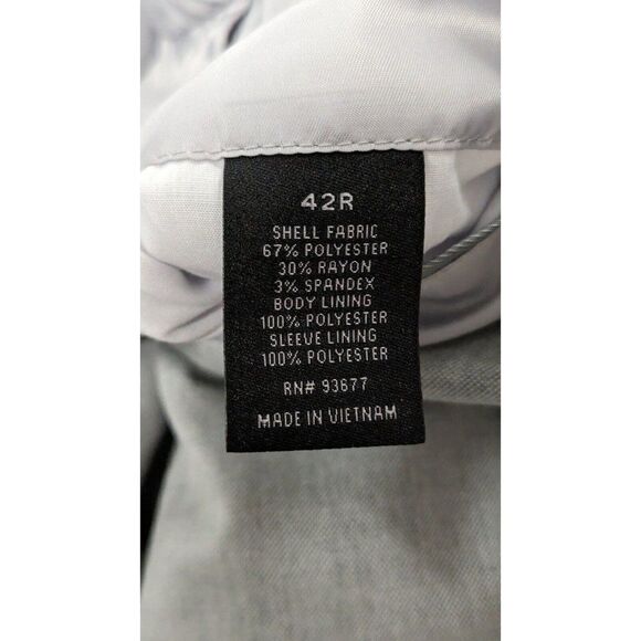 JF J. Ferrar Mens Size 42 Reg Ultra Comfort Slim Fit Suit Jacket Light Gray NWT - Picture 11 of 12